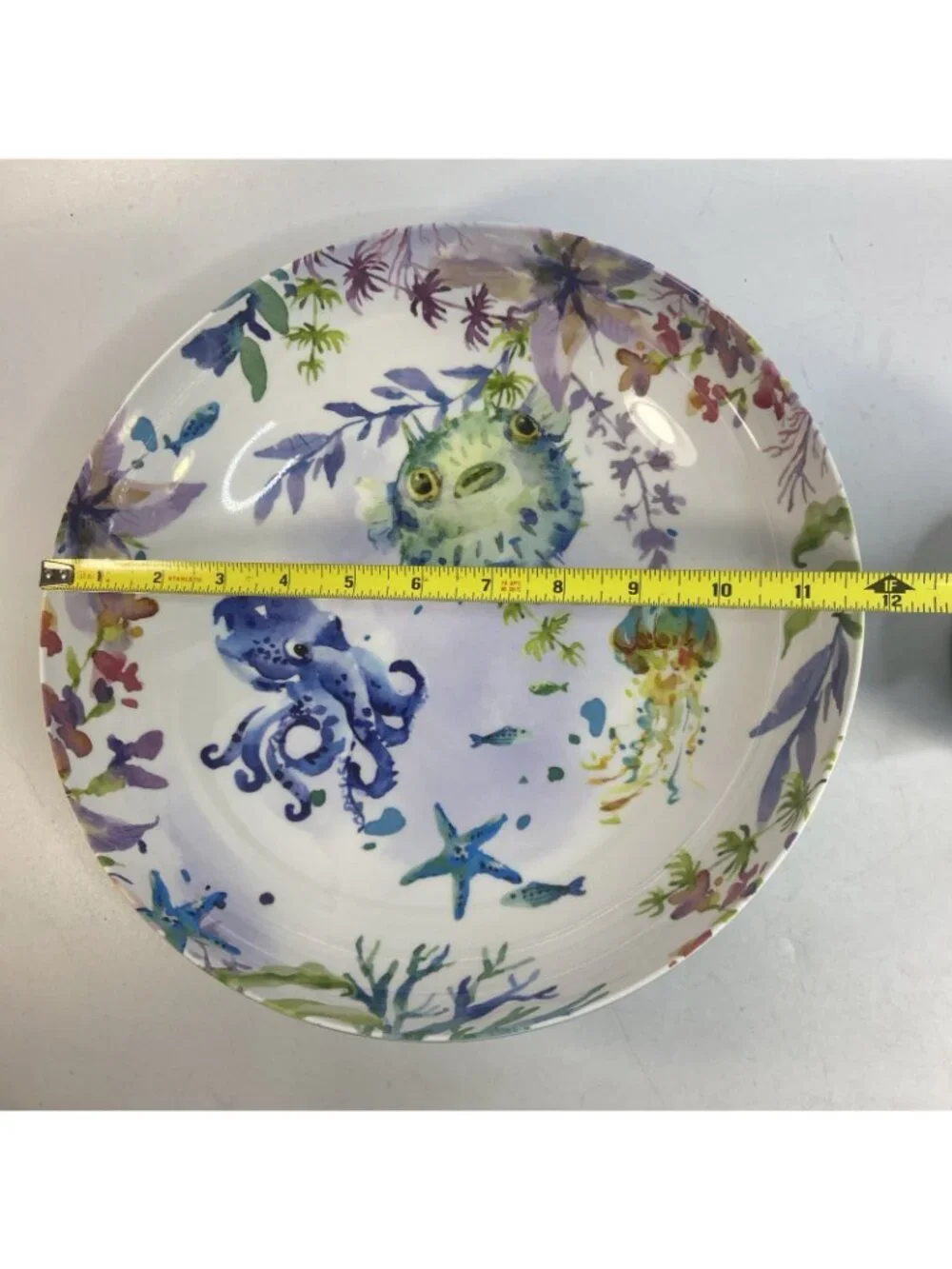Pier 1 Sea Life Melamine Serving Bowl 12